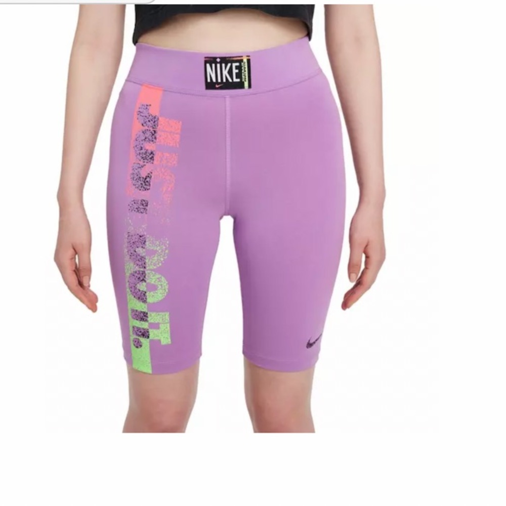 Nike Women's Sportswear Essential "Violet" Mid-Rise Bike Shorts